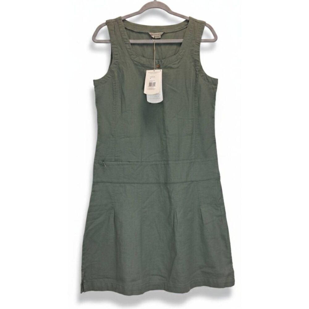 Royal Robbins womens small dress sage green organic cotton earthtone minimalist
